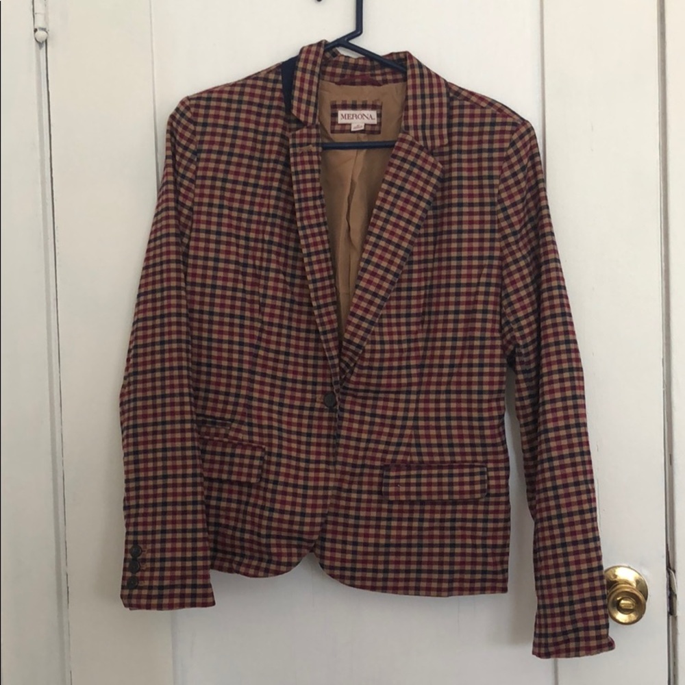 Women’s Merona Plaid Blazer from Target size 12